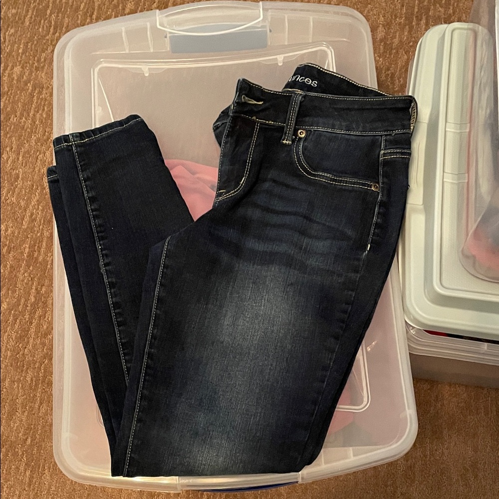 Maurices Women's Dark Blue Skinny Jeans